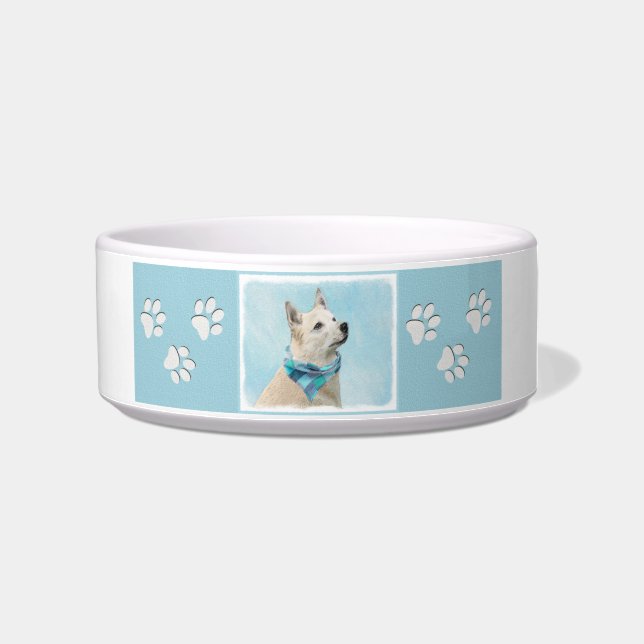 Tigela Pintura Norueguesa de Buhund - Arte Cachorra Origi (Direita)