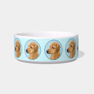Tigela Pintura Ridgeback da Rodésia - Arte Cachorra Origi