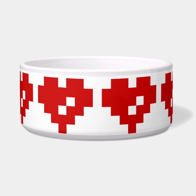 Tigela Pixel Heart 8 Bit Love (Frente)