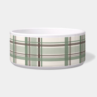 Tigela Plaid Estético Creme de Sage Macio