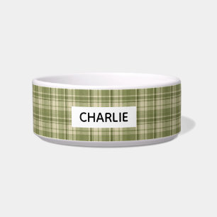 Tigela Plaid Personalizado de Estilo Fazenda Verde para A