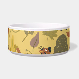 Tigela Plano de fundo amarelo sem costura Giraffe