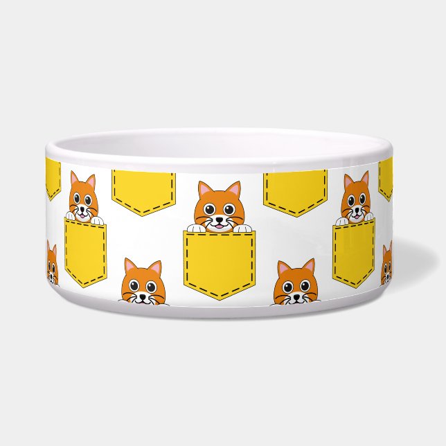 Tigela Pocket Pet Cat Patterno (Frente)