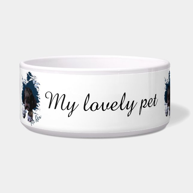 Tigela Pointer Alemão de Pelo Curto,bandana engraçada (Esquerda)