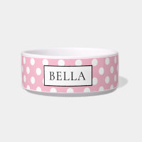 Polkadot branco-rosa e polkadot branco, personaliz