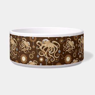 Tigela Polvo Steampunk Retro Fantasia Mecânica