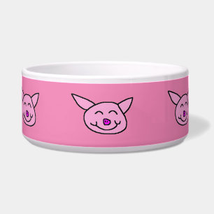 Tigela Porco Rosa Feliz