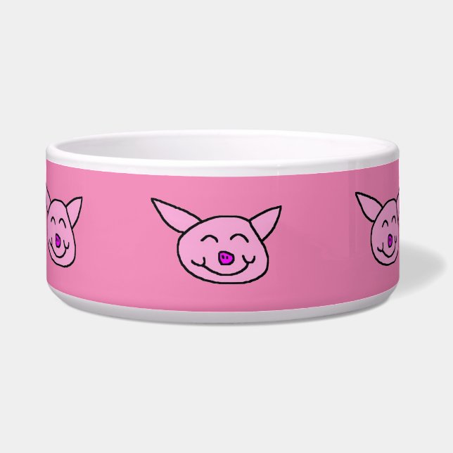 Tigela Porco Rosa Feliz (Frente)