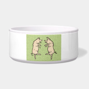 Tigela Porcos Dançando Antiguamente Piggy Dance Jig