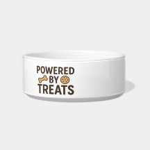 "Powered by Treats" Cat Bowl