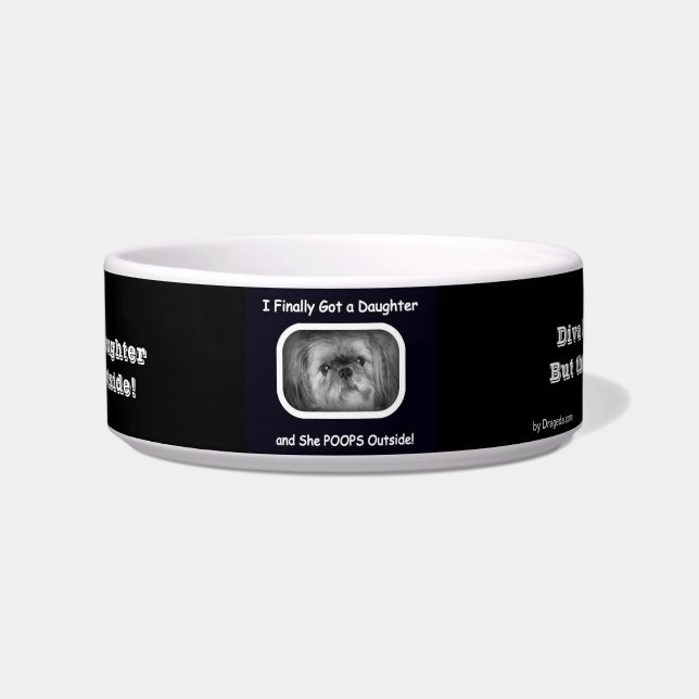 Tigela Prato bonito do cão para Shih-Tzu (Frente)