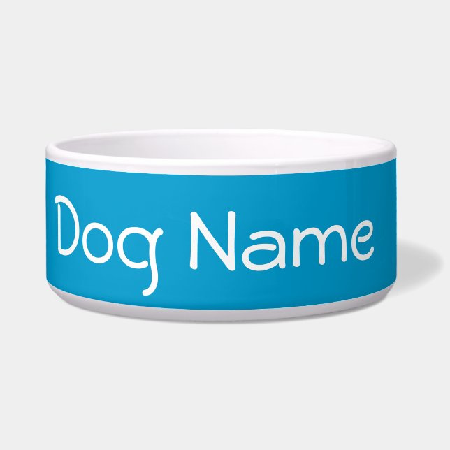 Tigela Prato personalizado do cão (Frente)