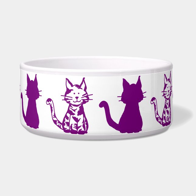 Tigela Prato Roxo Padrão Pet Bowl Grande (Frente)