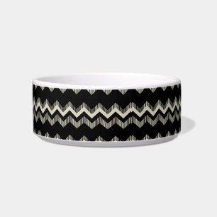 Tigela Preppy Girly Pattern Black And Cinza Chevron