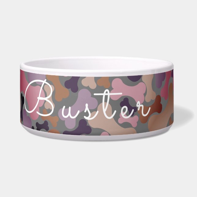 Tigela presente personalizado personalizado de osso de cã (Esquerda)