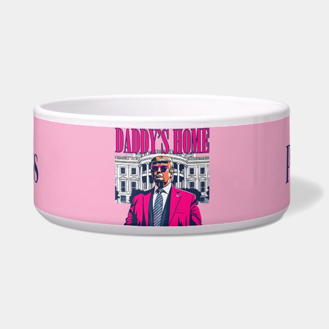 Tigela Presente Personalizado Trump Rosa Papai Está em Ca (Frente)