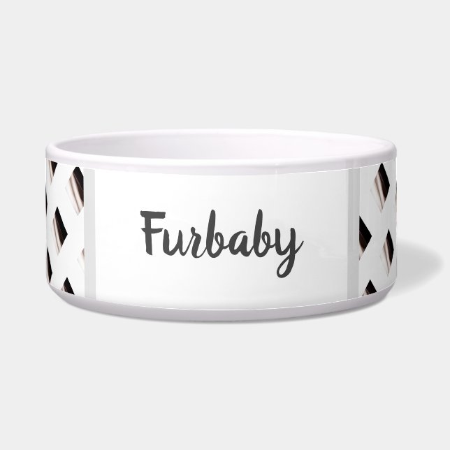 Tigela Preto e Branco Padrão (Frente)