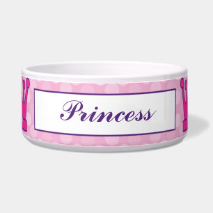 Tigela Princesa bonito Coroa Personalized Animal de