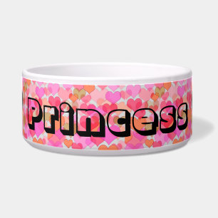Tigela Princesa Corações Pele Comida Bowl