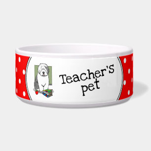 Tigela Professora do Colégio Velha Cão Inglês (Cinza 1)