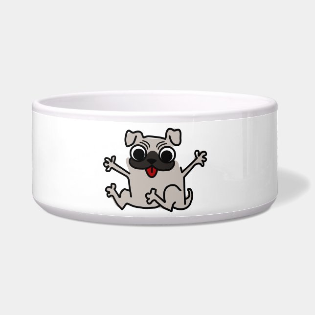 Tigela Pug Feliz (Frente)