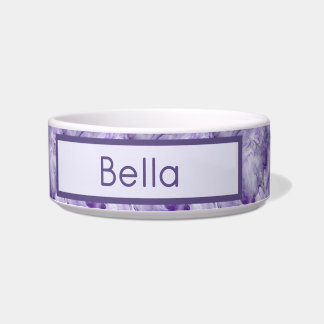 Tigela Purple and Lavender Alcohol Ink Marble Swirls Dog