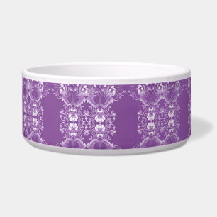 Tigela Púrpura Floral Pet Bowl