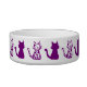 Tigela Púrpura Gatos - Prato Pequeno Pet Bowl (Frente)