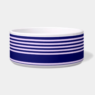 Tigela Púrpura Lilac e marinho azul cinco faixas