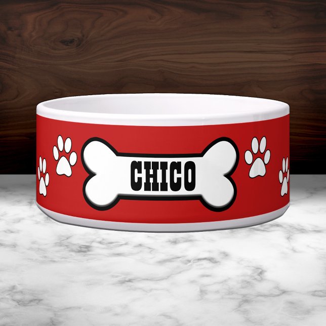 Tigela Pw Imprime Pet Bowl Personalizado Vermelho (Criador carregado)