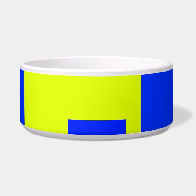 Tigela Quadrados amarelos e azuis (Frente)