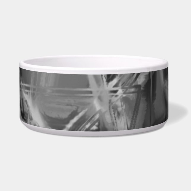 Tigela Quadrados manchados de cinza preta, 'pinceladas er (Frente)