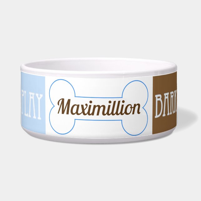 Tigela Quadrados Verdes e Marrons Azuis com Verificação d (Frente)