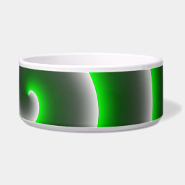 Tigela Quer mudar a cor? Espiral verde chamativo.