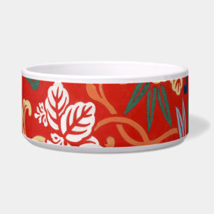 Tigela Quimono Japonês Floral Havaiano Vermelho Chinoiser