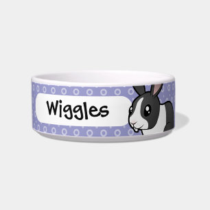 Tigela Rabbit de desenho (cabelo liso de ouvido pálido)