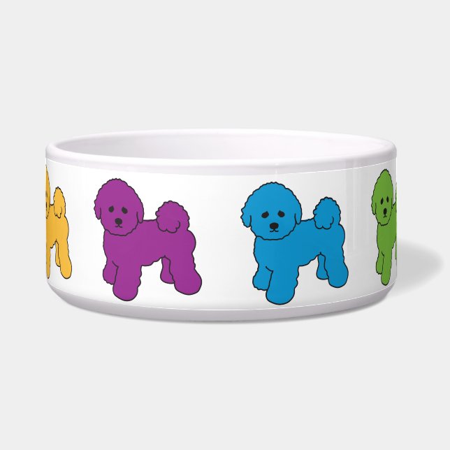 Tigela RAINBOW BICHON Dog Comida Bowl (Frente)