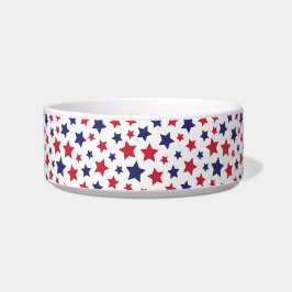 Tigela Red and Blue Stars, 4th of July, White Background