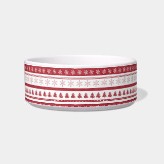 Tigela Red Christmas Stripes Pet Bowl