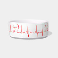 Red Dog Heartbeat Bowl