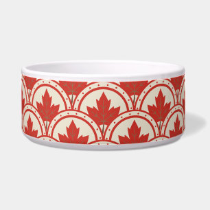 Tigela Red Maple Leaf Art Deco Design