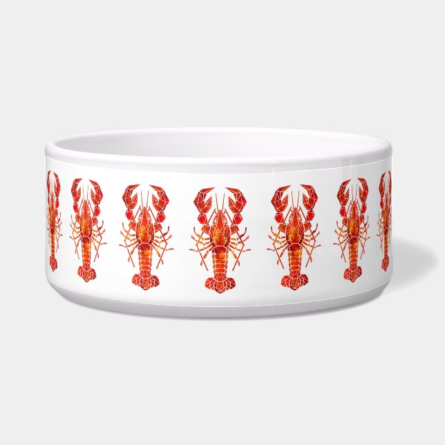 Tigela Red polygonal lobster (Frente)