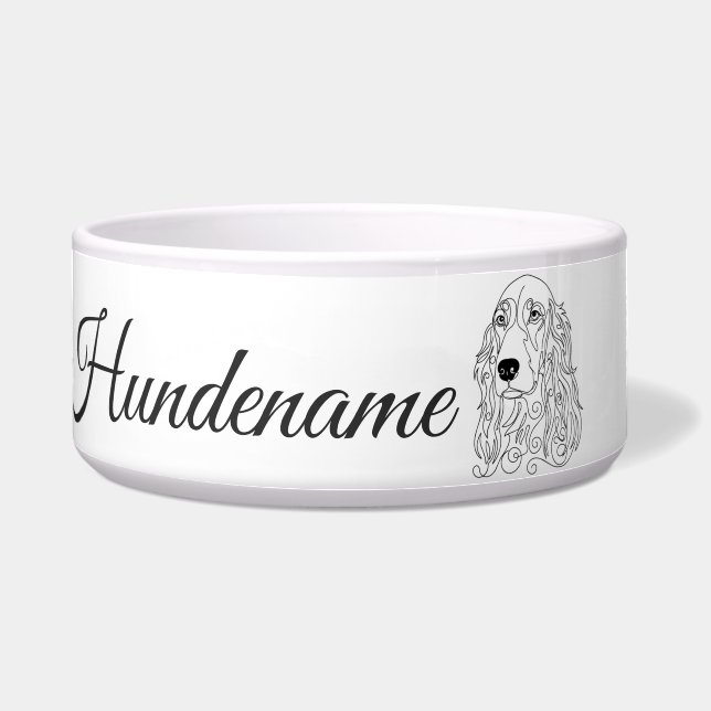 Tigela Red Setter Minimalist Line Art personalized bowl (Frente)