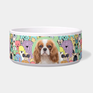 Tigela Rei Charles Cavalier Foto & Nome Personalizados