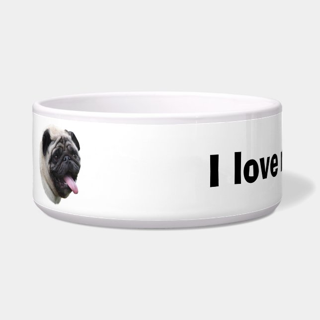 Tigela Retrato da foto do animal de estimação do cão do (Esquerda)