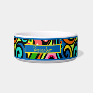 Tigela Retro Psychedelic 60 s Diversão de padrão e core