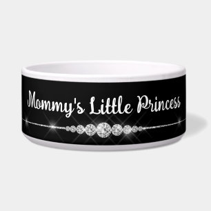Tigela Rhinestone Princess Girl Dog