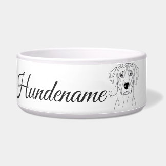 Tigela Rhodesian Ridgeback Line Art personalized bowl