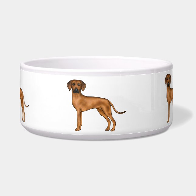 Tigela Ridgeback Brown African Lion Dog Design (Frente)