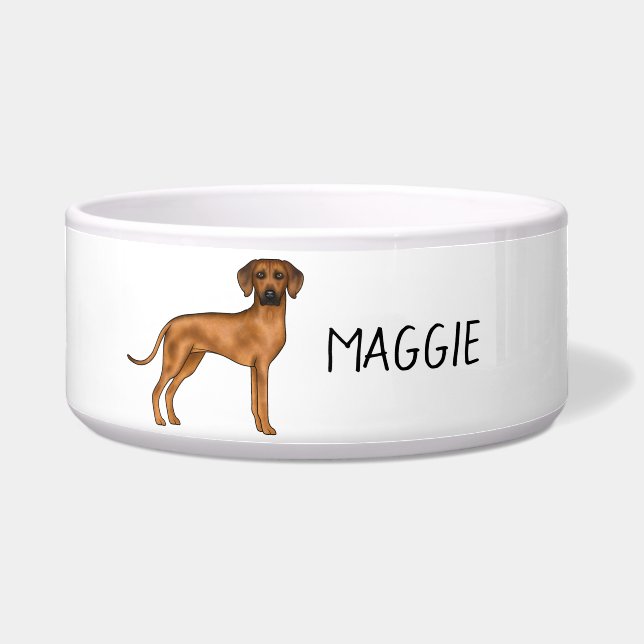 Tigela Ridgeback Cão-Leão-Castanho-Cinto-Cinto-Cinto-Ridg (Frente)